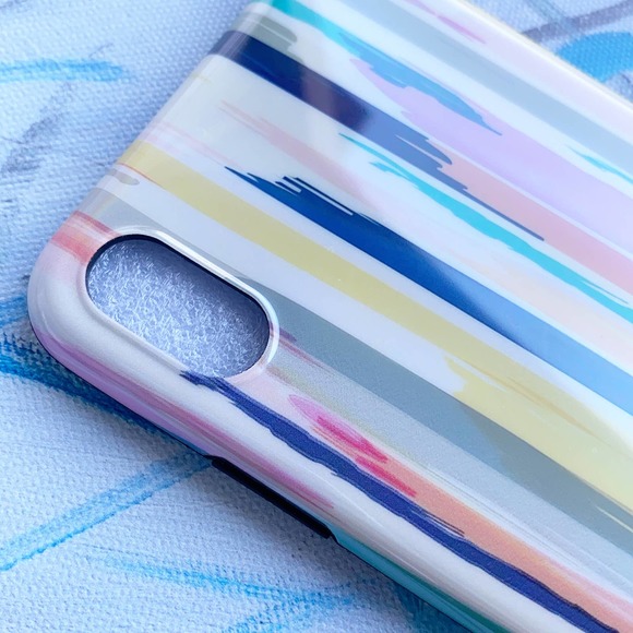 iPhone XS Max Colorful Stripe Metallic Glossy Cover - Picture 3 of 8